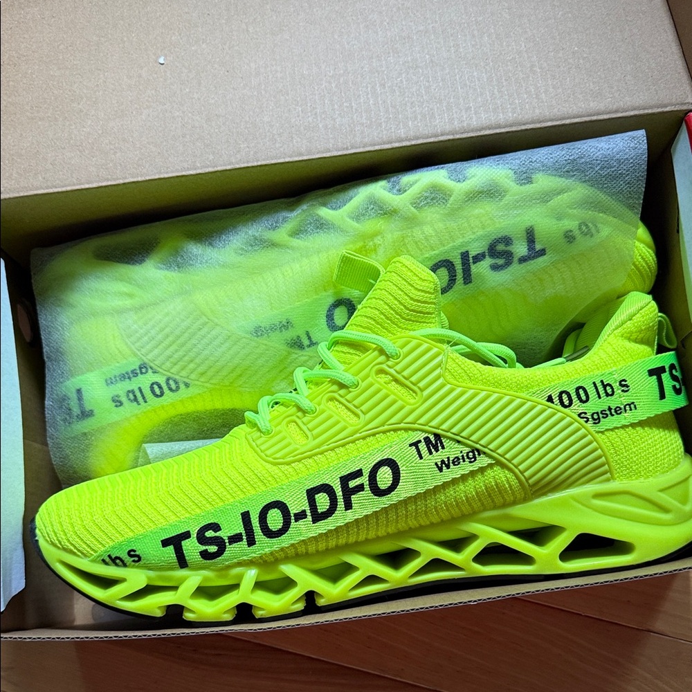 Neon Yellow Athletic Sneakers